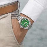 Tag Heuer Aquaracer Calibre 5 Automatic Green Dial Silver Steel Strap Watch for Men - WAY2015.BA0927 Buy Now By Tag Heuer