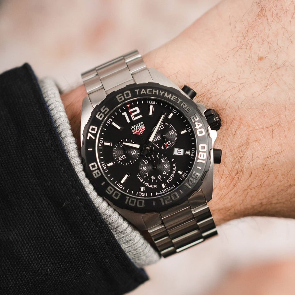 Tag Heuer Formula 1 Chronograph Black Dial Silver Steel Strap Watch for Men - CAZ1010.BA0842 Buy Now By Tag Heuer