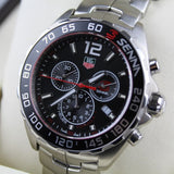 Tag Heuer Senna Chronograph Special Edition Black Dial Silver Steel Strap Watch for Men - CAZ1015.BA0883