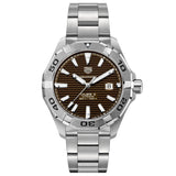 Tag Heuer Aquaracer Calibre 5 Automatic Sunray Brown Dial Silver Steel Strap Watch for Men - WAY2018.BA0927 Buy Now By Tag Heuer
