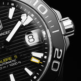 Tag Heuer Aquaracer Automatic Black Dial Silver Steel Strap Watch for Men - WAY211A.BA0928 Buy Now By Tag Heuer
