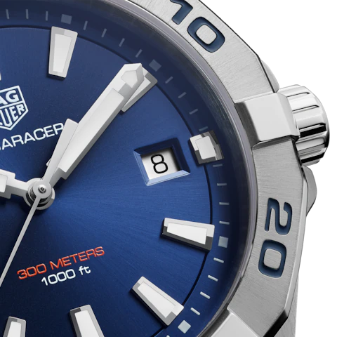 Tag Heuer Aquaracer Blue Dial Silver Steel Strap Watch for Men - WBD1112.BA0928 Buy Now By Tag Heuer