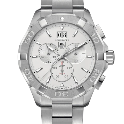 Tag Heuer Aquaracer White Dial Silver Steel Strap Watch for Men - CAY1111.BA0927 Buy Now By Tag Heuer
