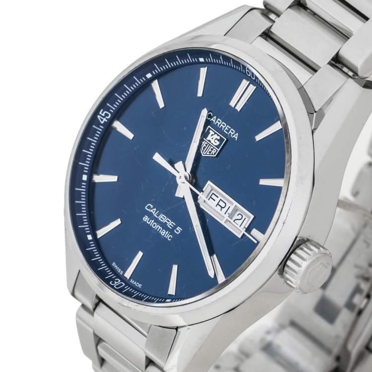 Tag Heuer Carrera Automatic Blue Dial Silver Steel Strap Watch for Men - WAR201E.BA0723 Buy Now By Tag Heuer