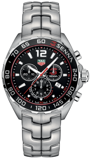 Tag Heuer Senna Chronograph Special Edition Black Dial Silver Steel Strap Watch for Men - CAZ1015.BA0883 Buy Now By Tag Heuer