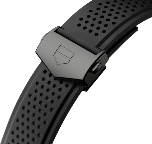 Tag Heuer Carrera Chronograph Steel & Ceramic Black Dial Black Rubber Strap Watch for Men - CBG2090.FT6145 Buy Now By Tag Heuer