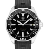 Tag Heuer Aquaracer Quartz Black Dial Black Rubber Strap Watch for Men - WAY101A.FT6141 Buy Now By Tag Heuer