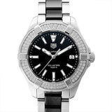 Tag Heuer Aquaracer Quartz Diamonds Black Dial Two Tone Steel Strap Watch for Men - WAY131E.BA0913 Buy Now By Tag Heuer