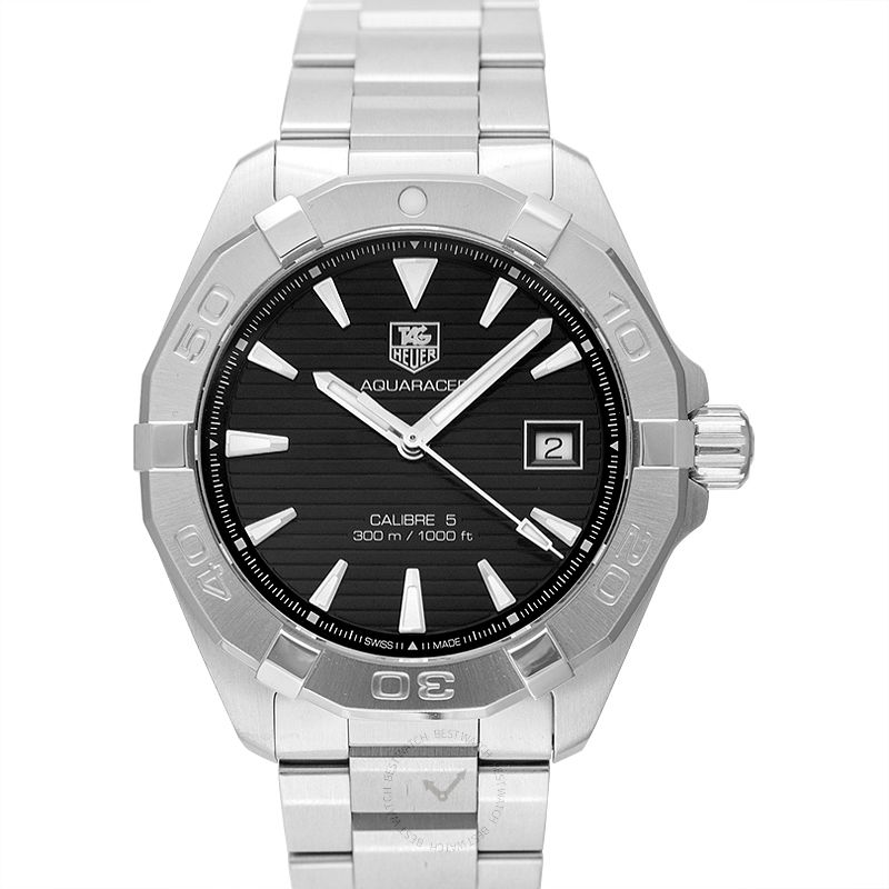 Tag Heuer Aquaracer Automatic Black Dial Silver Steel Strap Watch for Men - WAY2110.BA0928 Buy Now By Tag Heuer