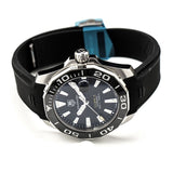 Tag Heuer Aquaracer Calibre 5 Automatic Black Dial Black Rubber Strap Watch for Men - WAY211A.FT6151 Buy Now By Tag Heuer