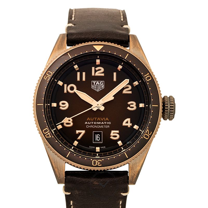 Tag Heuer Autavia Brown Dial Brown Leather Strap Watch for Men - WBE5191.FC8276 Buy Now By Tag Heuer
