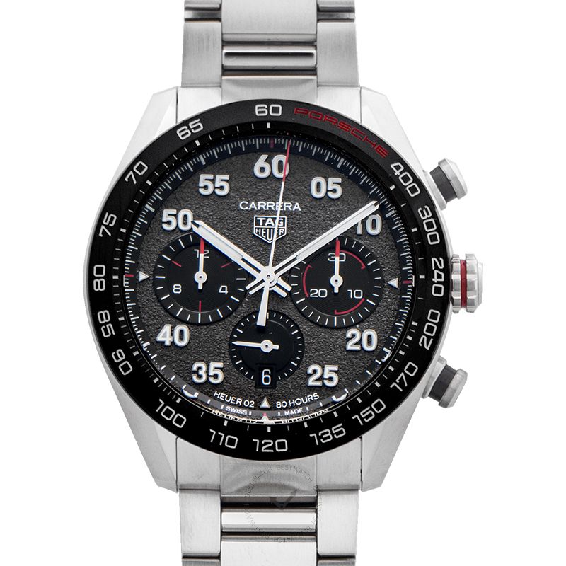 Tag Heuer Carrera Porsche Chronograph Grey Dial Silver Steel Strap Watch for Men - CBN2A1F.BA0643 Buy Now By Tag Heuer