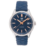 Tag Heuer Carrera Quartz Diamonds Blue Dial Blue Leather Strap Watch for Women - WAR1114.FC6391 Buy Now By Tag Heuer