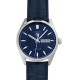 Tag Heuer Carrera Day Date Blue Dial Blue Leather Strap Watch for Men - WBN2012.FC6502 Buy Now By Tag Heuer