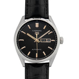 Tag Heuer Carrera Day Date Black Dial Black Leather Strap Watch for Men - WBN2013.FC6503 Buy Now By Tag Heuer