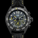 Tag Heuer Formula 1 Chronograph Senna Black Dial Black Leather Strap Watch for Men - CAZ101AJ.FC6487 Buy Now By Tag Heuer