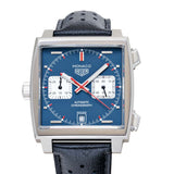 Tag Heuer Monaco Automatic Chronograph Blue Dial Black Leather Strap Watch for Men - CAW211P.FC6356 Buy Now By Tag Heuer