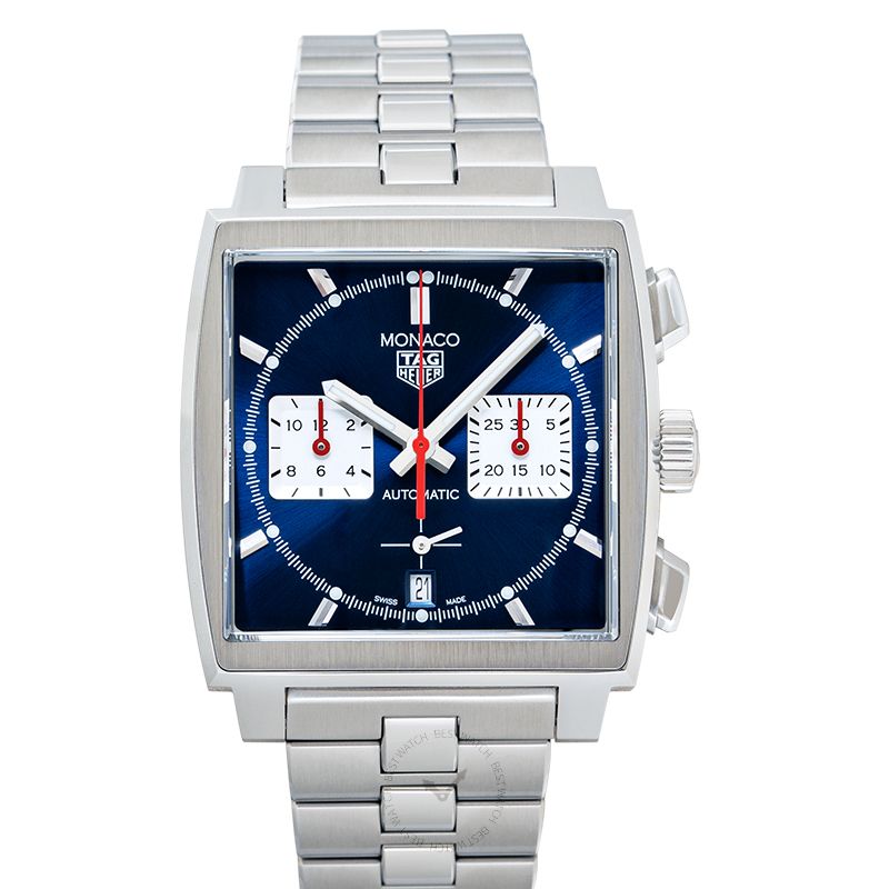 Tag Heuer Monaco Automatic Chronograph Blue Dial Silver Steel Strap Watch for Men - CBL2111.BA0644 Buy Now By Tag Heuer