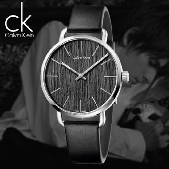 Calvin Klein Even Black Dial Black Leather Strap Watch for Women - K7B231C1 Buy Now By Calvin Klein