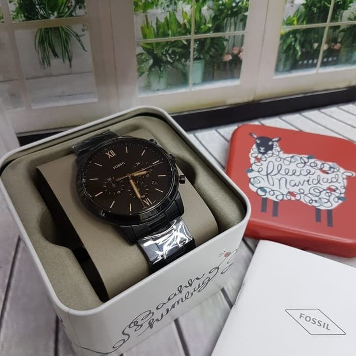 Fossil Neutra Chronograph Black Dial Black Steel Strap Watch for Men - FS5525 Buy Now By Fossil