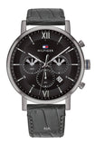 Tommy Hilfiger Evan Black Dial Black Leather Strap Watch for Men - 1710395 Buy Now By Tommy Hilfiger