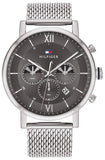 Tommy Hilfiger Evan Grey Dial Silver Mesh Bracelet Watch for Men - 1710396 Buy Now By Tommy Hilfiger