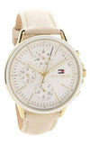 Tommy Hilfiger Carly Silver Dial Cream Leather Strap Watch for Women - 1781790 Buy Now By Tommy Hilfiger