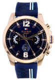 Tommy Hilfiger Decker Multifunction Blue Dial Blue Rubber Strap Watch for Men - 1791474 Buy Now By Tommy Hilfiger