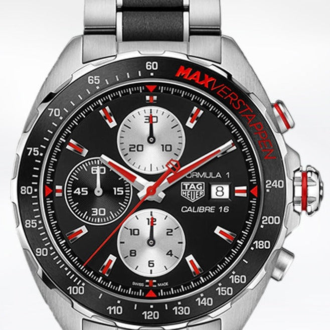 Tag Heuer Formula 1 Calibre 16 Max Verstappen Limited Edition Black Dial Two Tone Steel Strap Watch for Men - CAZ2018.BA0970 Buy Now By Tag Heuer