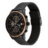 Tommy Hilfiger Weston Chronograph Black Dial Black Mesh Bracelet Watch For Men - 1710505 Buy Now By Tommy Hilfiger