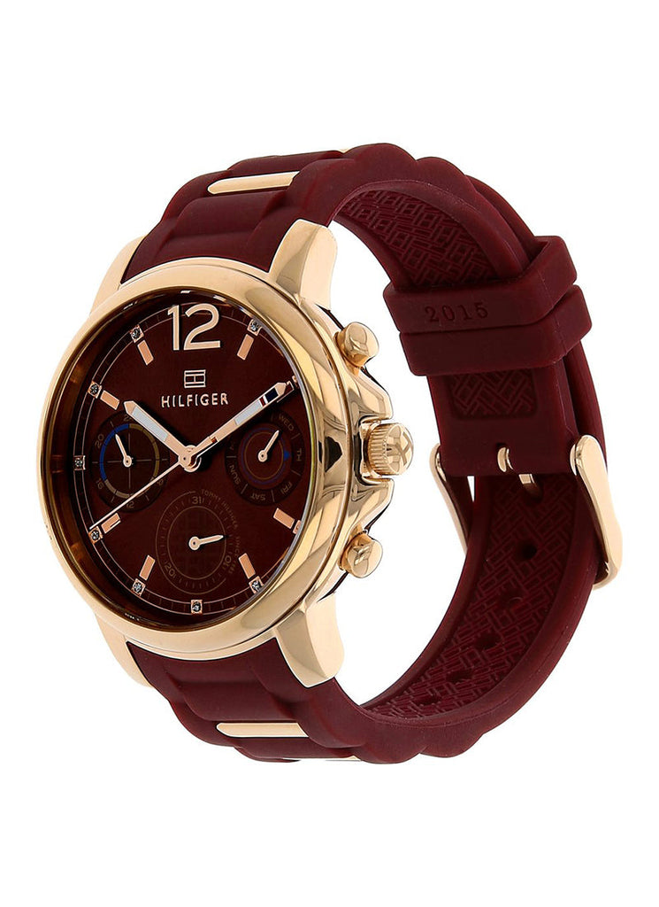 Tommy Hilfiger Claudia Red Dial Two Tone Steel Strap Watch for Women - 1781744 Buy Now By Tommy Hilfiger