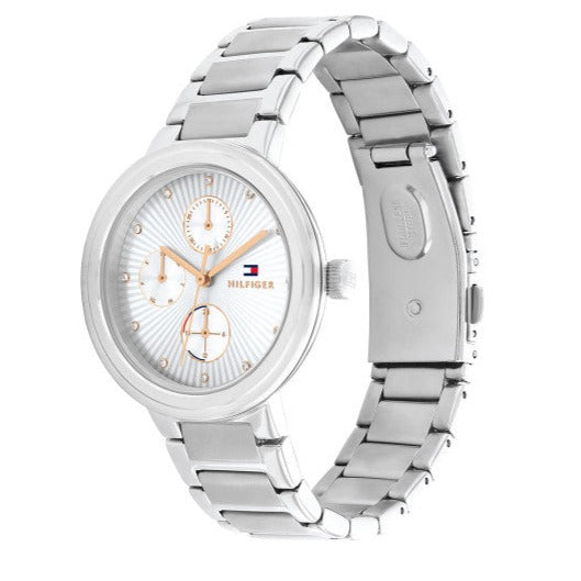 Tommy Hilfiger Joy Chronograph Silver Dial Silver Steel Strap Watch For Women - 1782532 Buy Now By Tommy Hilfiger