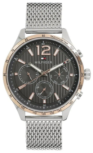 Tommy Hilfiger Gavin Chronograph Quartz Grey Dial Silver Mesh Bracelet Watch for Men - 1791466 Buy Now By Tommy Hilfiger