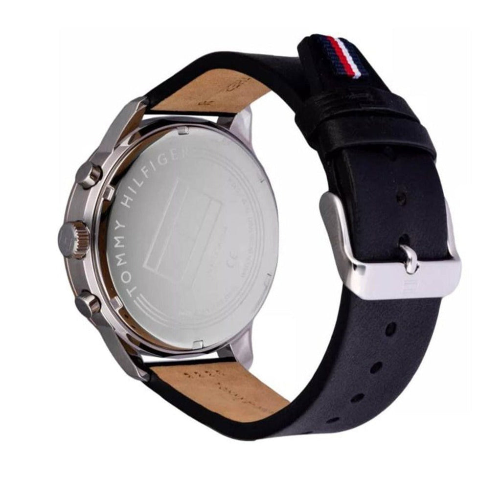 Tommy Hilfiger Chase Chronograph Quartz Grey Dial Black Leather Strap Watch For Men - 1791488 Buy Now By Tommy Hilfiger