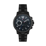 Tommy Hilfiger London Chronograph Black Dial Black Steel Strap Watch for Men - 1791529 Buy Now By Tommy Hilfiger