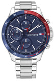 Tommy Hilfiger Bank Chronograph Blue Dial Silver Steel Strap Watch for Men - 1791718 Buy Now By Tommy Hilfiger