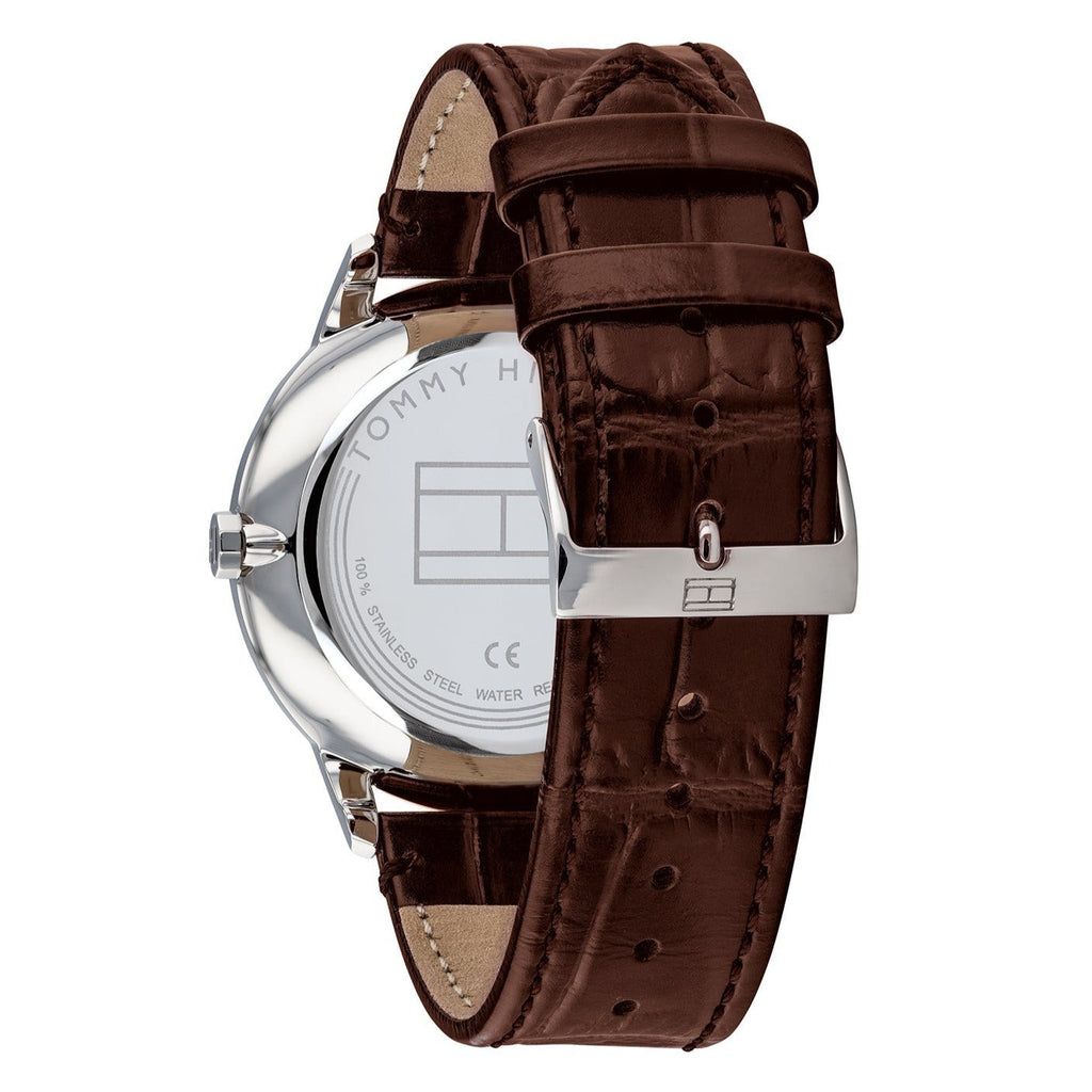 Tommy Hilfiger Brad Chronograph White Dial Brown Leather Strap Watch For Men - 1710389 Buy Now By Tommy Hilfiger