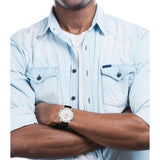 Tommy Hilfiger Kane Chronograph White Dial Brown Leather Strap Watch for Men - 1791400 Buy Now By Tommy Hilfiger