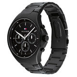 Tommy Hilfiger Justin Chronograph Black Dial Black Steel Strap Watch For Men - 1792055 Buy Now By Tommy Hilfiger