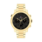 Tommy Hilfiger Troy Chronograph Black Dial Gold Steel Strap Watch For Men - 1792109 Buy Now By Tommy Hilfiger