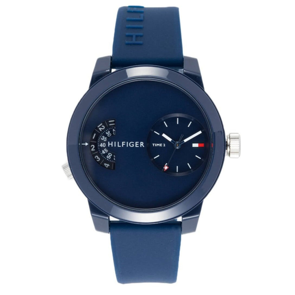 Tommy Hilfiger Denim Blue Dial Blue Rubber Strap Watch for Men - 1791556 Buy Now By Tommy Hilfiger