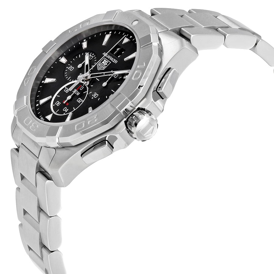 Tag Heuer Aquaracer Chronograph Black Dial Silver Steel Strap Watch for Men - CAY1110.BA0927 Buy Now By Tag Heuer