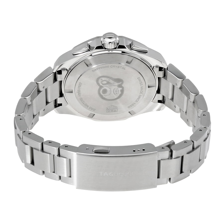 Tag Heuer Aquaracer Quartz Chronograph Black Dial Silver Steel Strap Watch for Men - CAY111A.BA0927 Buy Now By Tag Heuer