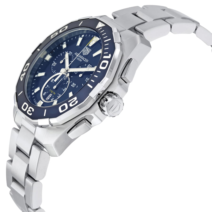 Tag Heuer Aquaracer Blue Dial SIlver Steel Strap Watch for Men - CAY111B.BA0927 Buy Now By Tag Heuer