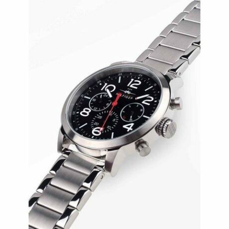 Tommy Hilfiger Jake Chronograph Black Dial Silver Steel Strap Watch for Men - 1791234 Buy Now By Tommy Hilfiger