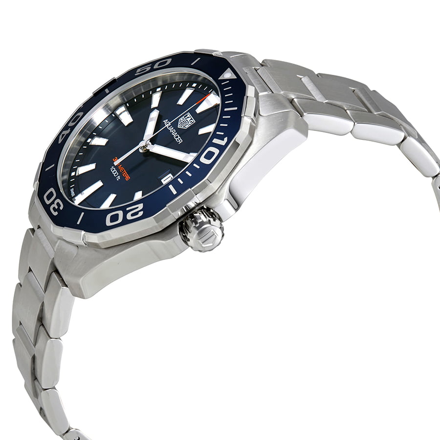 Tag Heuer Aquaracer Blue Dial Silver Steel Strap Watch for Men - WAY101C.BA0746 Buy Now By Tag Heuer