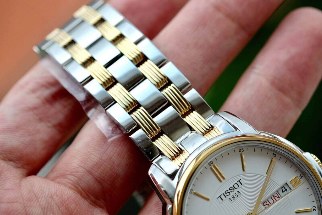 Tissot T Classic Automatics III White Dial Two Tone Steel Strap Watch For Men - T065.430.22.031.00 Buy Now By Tissot