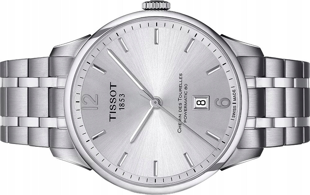Tissot Chemin Des Tourelles Powermatic 80 Silver Dial Silver Steel Strap Watch For Men - T099.407.11.037.00 Buy Now By Tissot