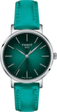 Tissot Everytime Lady Green Dial Green Leather Strap Watch for Women - T143.210.17.091.00 Buy Now By Tissot