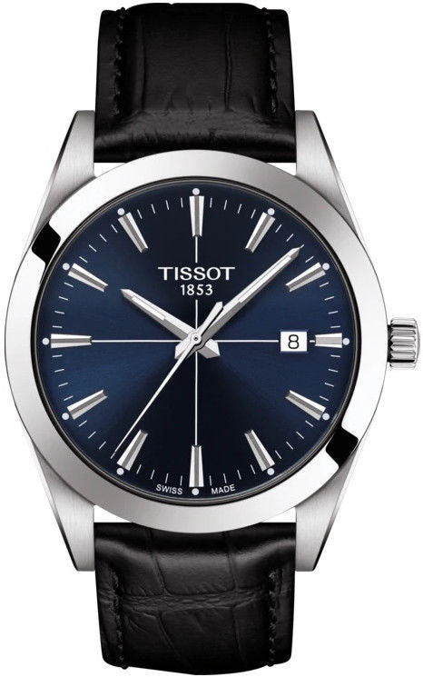 Tissot Gentlemen Blue Dial Black Leather Strap Watch for Men - T127.410.16.041.01 Buy Now By Tissot